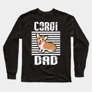 Corgi Dad Proud Dogs Long Sleeve T-Shirt